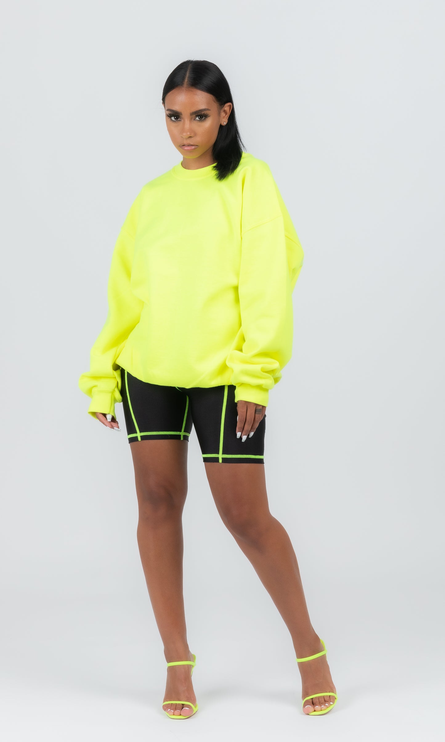 BOYFRIEND NEON GREEN CREWNECK