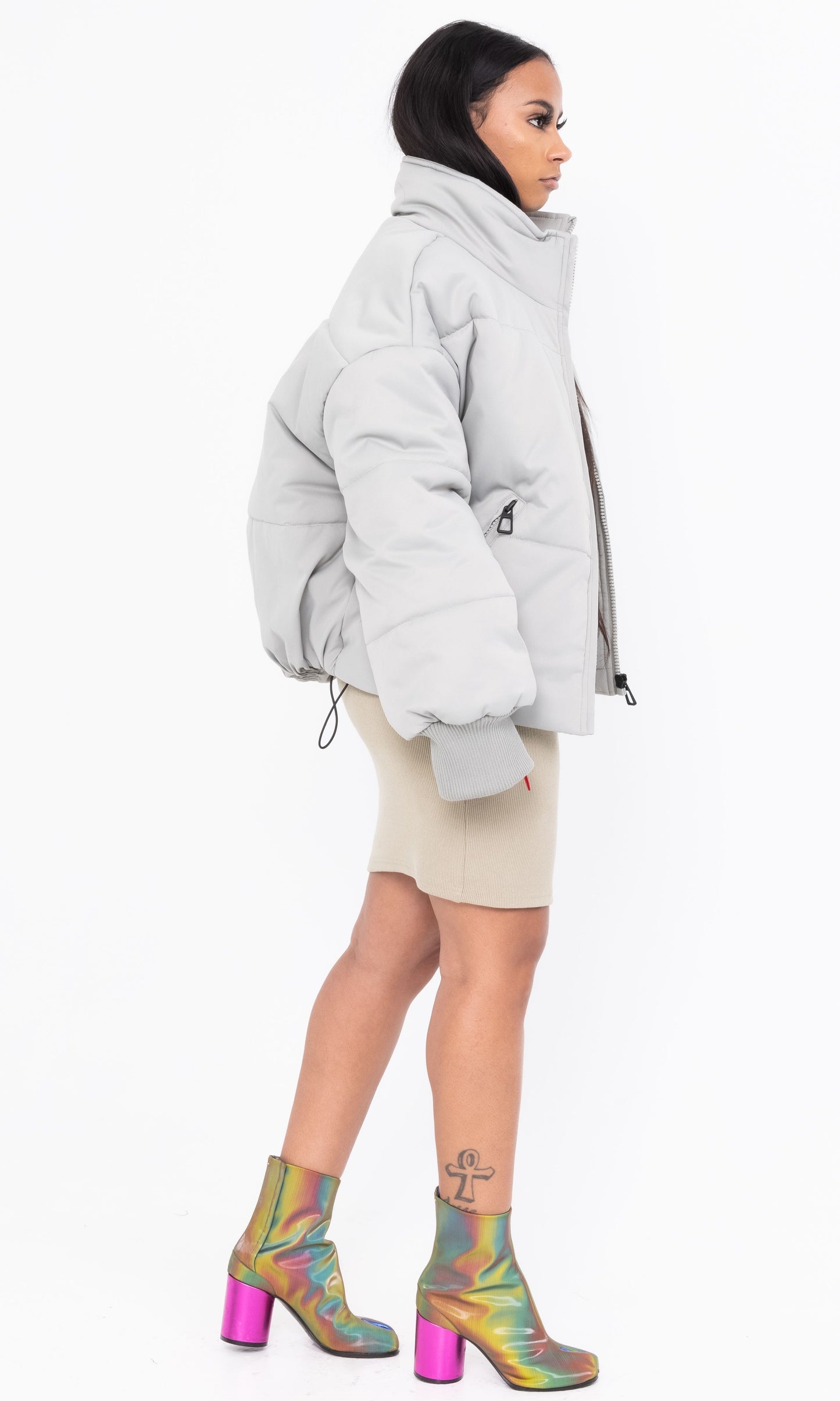 PUFFY JACKET (SMOKE)