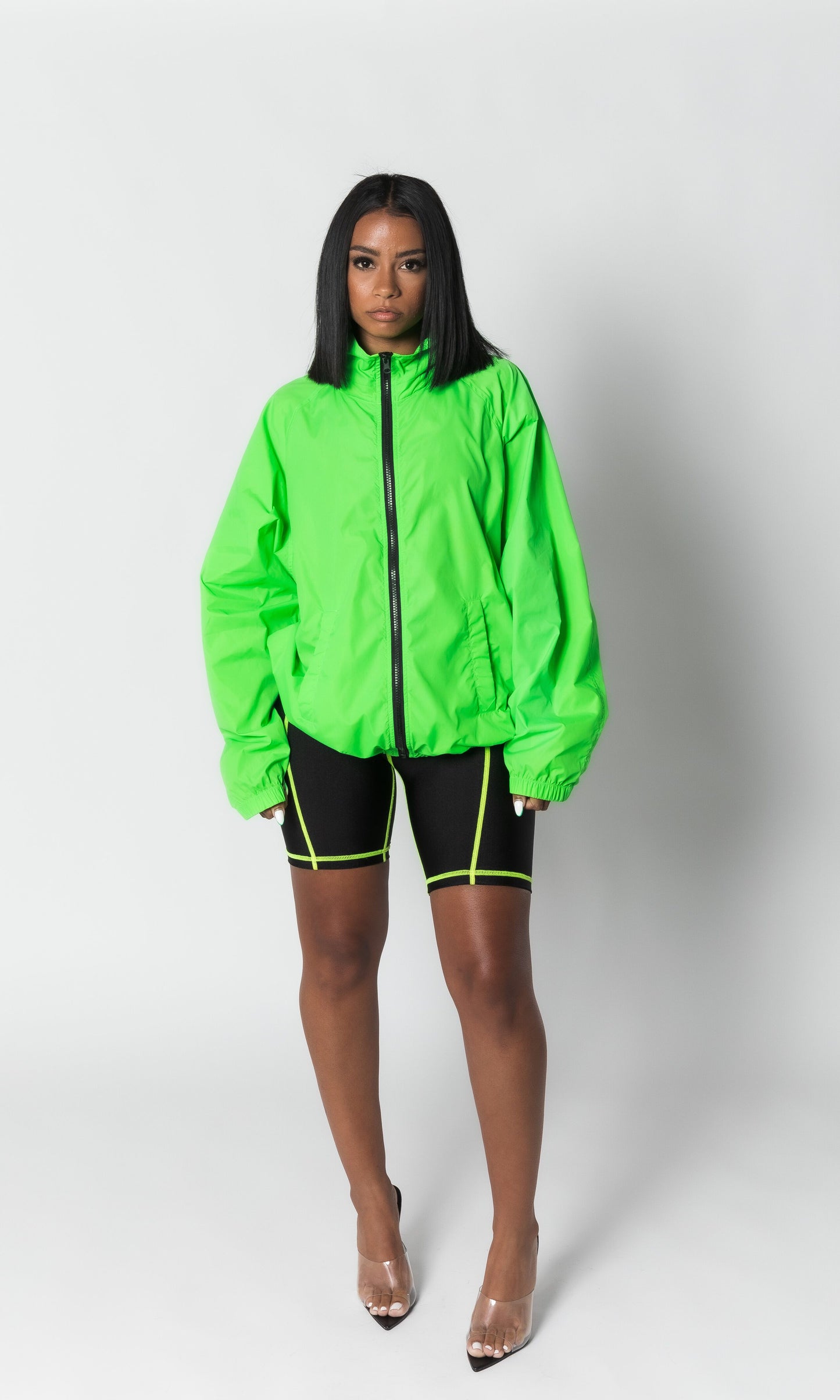 GREEN HIGHLIGHT WINDBREAKER