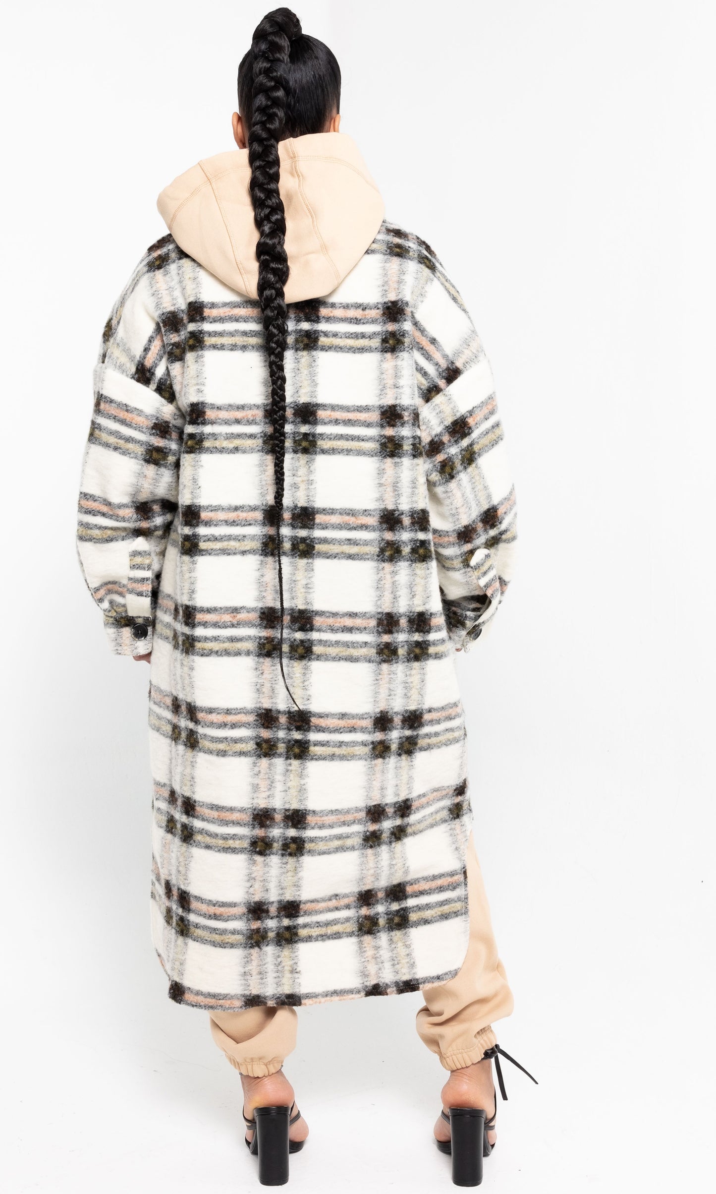 BOYFRIEND PLAID JACKET (CREAM)