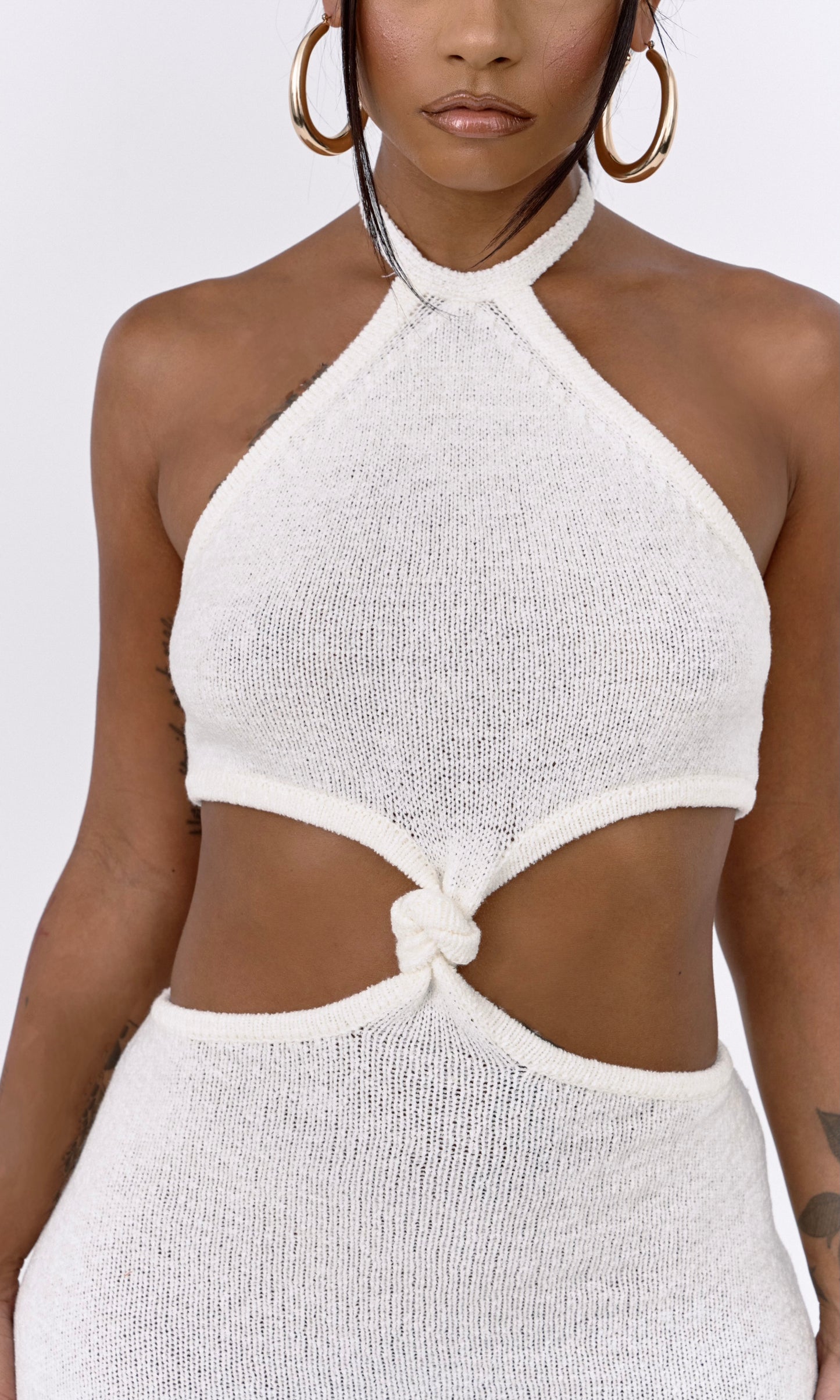 KNOT MAXI DRESS (WHITE)