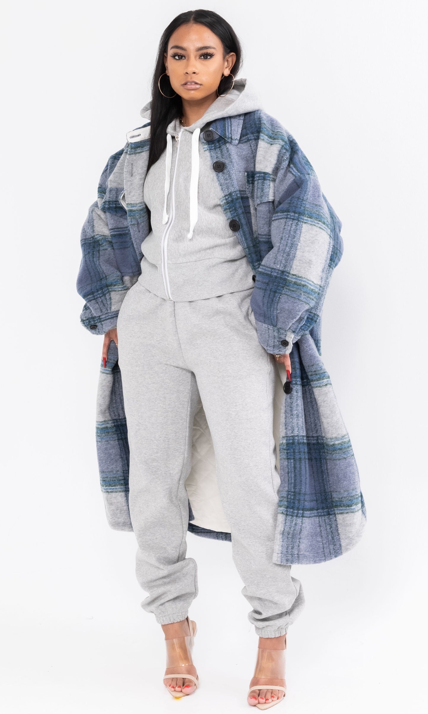 LINED BOYFRIEND PLAID JACKET