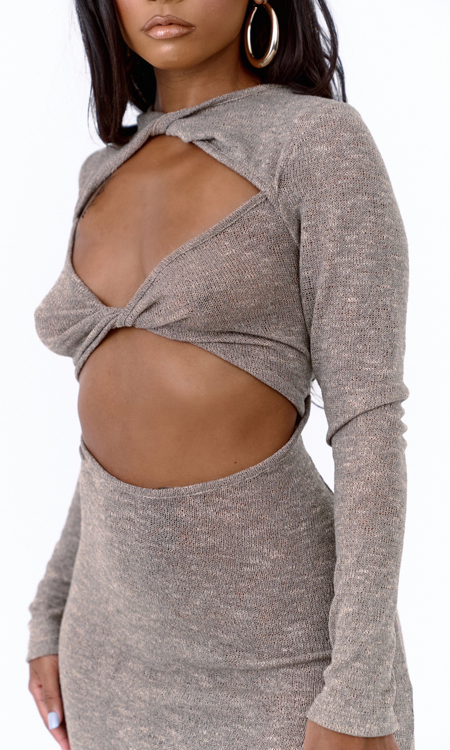 REVERSIBLE SAND MAXI DRESS