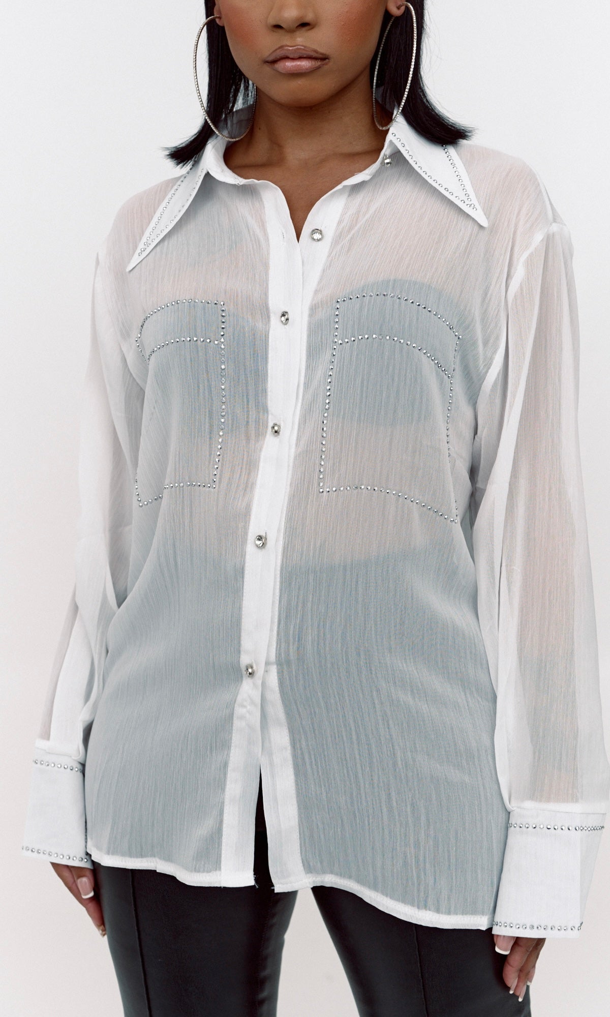 SPARKLING COWGIRL BUTTON DOWN